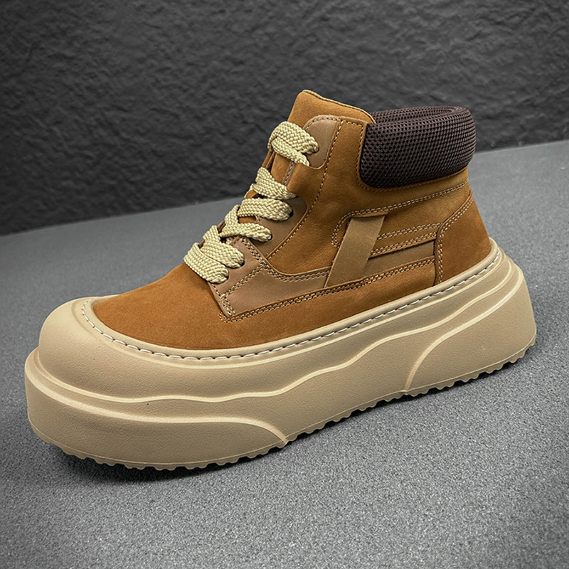 Ανδρικά μποτάκια Μάρτιν, χειμερινά, με PU επάνω μέρος, σόλα από καουουκ, στρογγυλή μύτη, επένδυση από δίχτυ, χαμηλή φτέρνα 1–3 cm