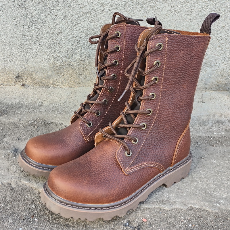 Ανδρικά μποτάκια από γνήσιο δέρμα βοδινού, με καουτσούκ σόλα, στρογγυλή μύτη, αναπνέοντα και αδιάβροχα