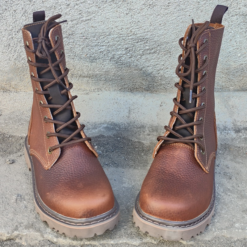 Ανδρικά μποτάκια από γνήσιο δέρμα βοδινού, με καουτσούκ σόλα, στρογγυλή μύτη, αναπνέοντα και αδιάβροχα