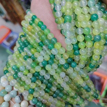 DIY dodaci za nakit - kuglice od sintetičkog kristala, okruglog oblika, s perlatnim završnim slojem, svijetli luksuzni stil