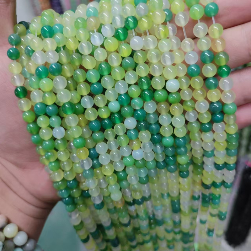 DIY dodaci za nakit - kuglice od sintetičkog kristala, okruglog oblika, s perlatnim završnim slojem, svijetli luksuzni stil