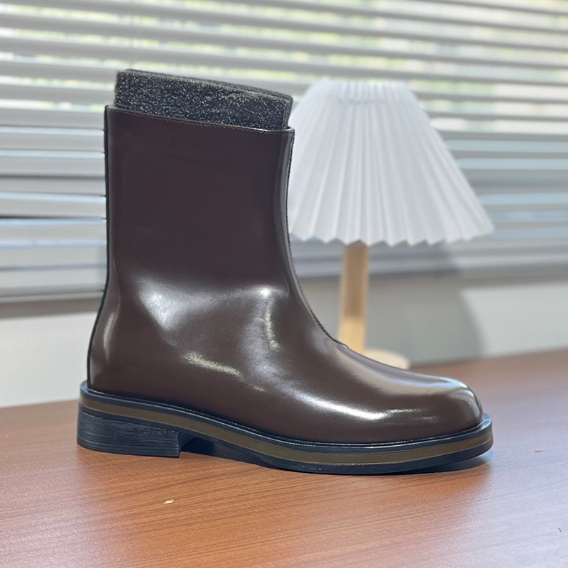 Μάρτιν μποτάκια σε βρετανικό στυλ, ρετρό βίντατζ σχέδιο, με πλαϊνό φερμουάρ, σόλα από καουτσούκ, μεσαίο ύψος τακουνιού 3–5 cm, άνω και εσωτερικό από Super Fiber, πάτος PU