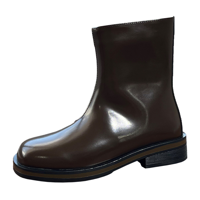 Μάρτιν μποτάκια σε βρετανικό στυλ, ρετρό βίντατζ σχέδιο, με πλαϊνό φερμουάρ, σόλα από καουτσούκ, μεσαίο ύψος τακουνιού 3–5 cm, άνω και εσωτερικό από Super Fiber, πάτος PU