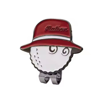 Golfa metāla cepures klips — bumbiņas pozīcijas marķieris, nerūsējošais tērauds, Far-reaching zīmols, golfa aksesuāri