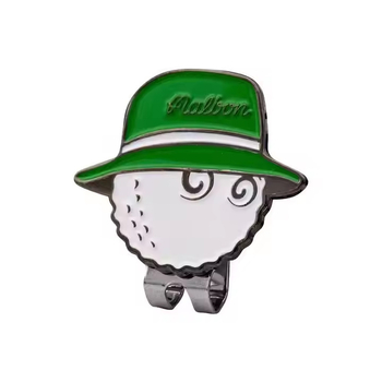 Golfa metāla cepures klips — bumbiņas pozīcijas marķieris, nerūsējošais tērauds, Far-reaching zīmols, golfa aksesuāri