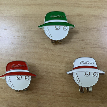 Golfa metāla cepures klips — bumbiņas pozīcijas marķieris, nerūsējošais tērauds, Far-reaching zīmols, golfa aksesuāri