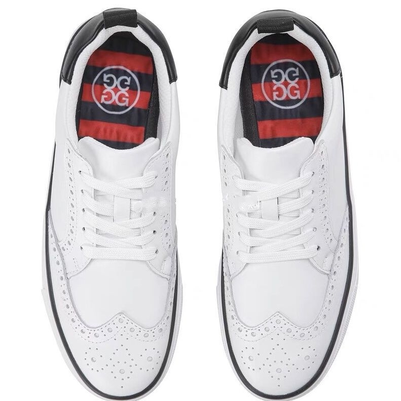 Sieviešu golfa kedas ar ādas augšdaļu, svītrainais raksts, EVA vidējā zole, gumijas zole, vidēja augšdaļa (pavasaris–rudens)