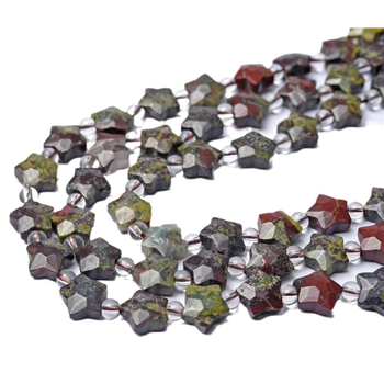 Karibi achát ötszögletű csillag formájú laza gyöngyök DIY ékszeralkatrészek – kézzel készített, félkész