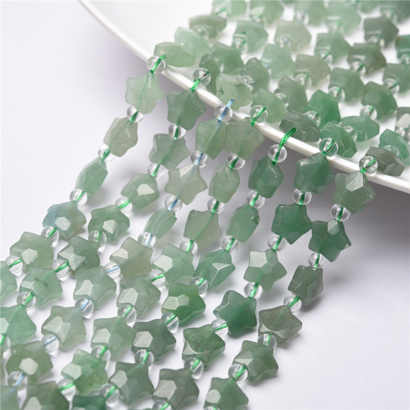 Karibi achát ötszögletű csillag formájú laza gyöngyök DIY ékszeralkatrészek – kézzel készített, félkész