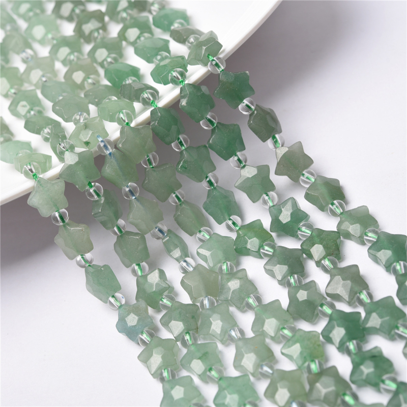 Karibi achát ötszögletű csillag formájú laza gyöngyök DIY ékszeralkatrészek – kézzel készített, félkész