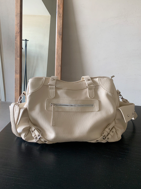 Naistele PU tote kott, retro-urban stiil, ühe õla rihm, ristkülikukujuline kuju, tõmblukk, mudel 9018.