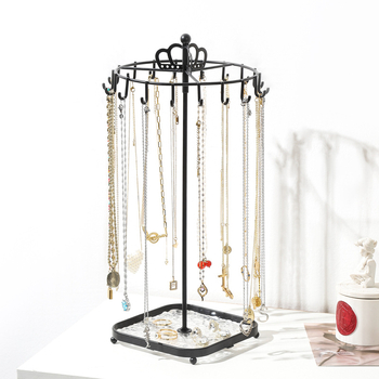 Vasból készült ékszerpolc asztali telepítéshez, 1 réteg, hálószobai ékszertárolás
