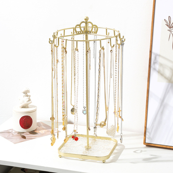 Vasból készült ékszerpolc asztali telepítéshez, 1 réteg, hálószobai ékszertárolás