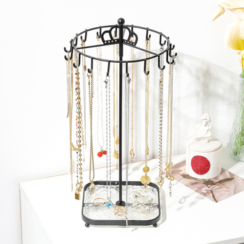 Vasból készült ékszerpolc asztali telepítéshez, 1 réteg, hálószobai ékszertárolás