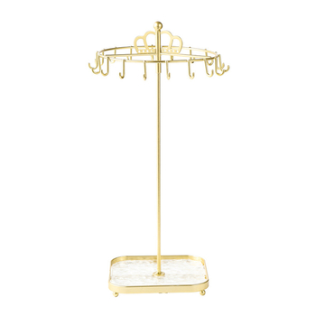 Vasból készült ékszerpolc asztali telepítéshez, 1 réteg, hálószobai ékszertárolás