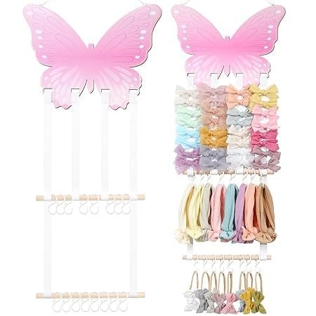 Raft de afișaj pentru accesorii de păr din sfoară de bumbac, stil nordic, cu un nivel, organizator pentru agrafe și elastice de păr