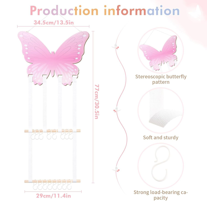 Raft de afișaj pentru accesorii de păr din sfoară de bumbac, stil nordic, cu un nivel, organizator pentru agrafe și elastice de păr