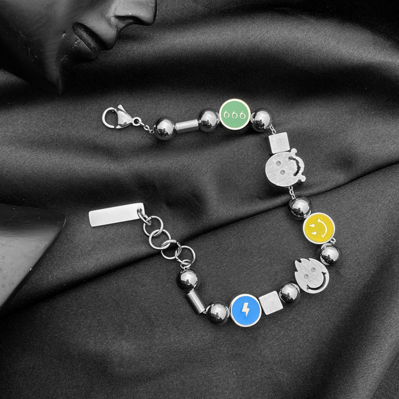 Unisex βραχιόλι από τιτάνιο ατσάλι, τεχνική σταγόνας λαδιού, σχήμα αστερισμού, κατά της κόπωσης