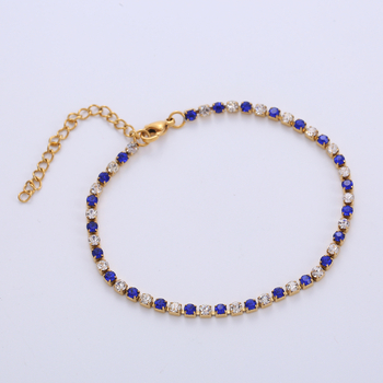 Βραχιόλι - Χιπ-χοπ στυλ, Unisex, Ατσάλι τιτάνιο, Διαμαντική επεξεργασία, Τεχνητές πέτρες επιχρυσωμένες