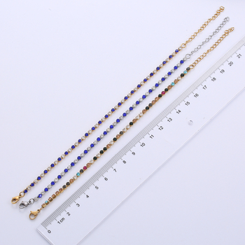 Βραχιόλι - Χιπ-χοπ στυλ, Unisex, Ατσάλι τιτάνιο, Διαμαντική επεξεργασία, Τεχνητές πέτρες επιχρυσωμένες