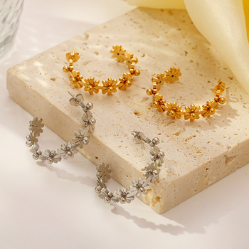 Levél mintás rozsdamentes acél karkötő, elektroplakolásos bevonattal, 2024 ősz