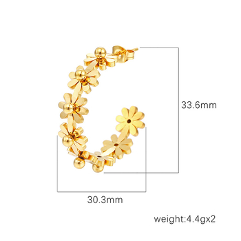 Levél mintás rozsdamentes acél karkötő, elektroplakolásos bevonattal, 2024 ősz