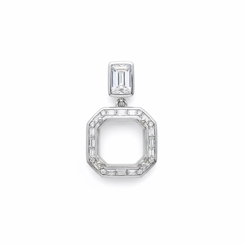 Ogrlica s citrinom, cirkon inlay u srebru S925 (Materijal: citrin; Ugradnja: cirkon; Metal: S925)