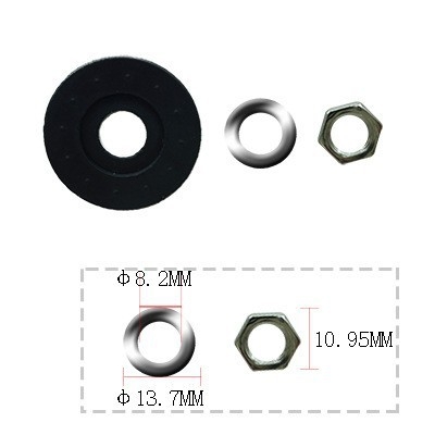 Set dodataka za satove: brtva, matica i gumeni prsten za kvarcni zidni sat; mogućnost prilagodbe i licencirana privatna oznaka