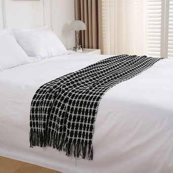 Полиестерна декоративна лента за край на леглото, геометрична абстракция, модерен минималистичен хотелски стил, код T368