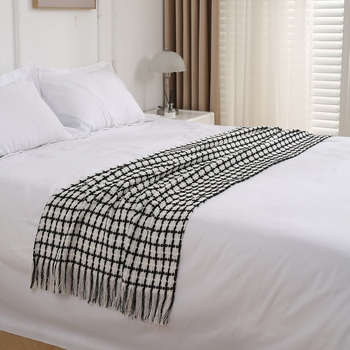 Полиестерна декоративна лента за край на леглото, геометрична абстракция, модерен минималистичен хотелски стил, код T368