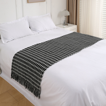 Полиестерна декоративна лента за край на леглото, геометрична абстракция, модерен минималистичен хотелски стил, код T368