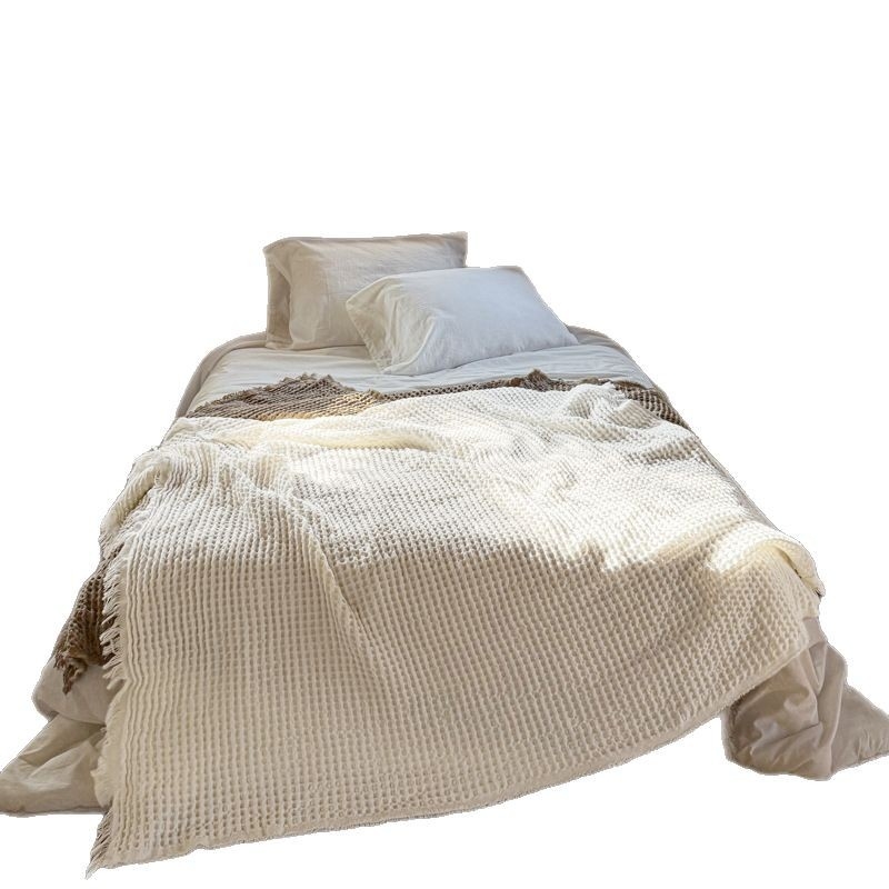Вафелено одеяло с пискюли, 1100 г, пролет-есен, едноцветен модел