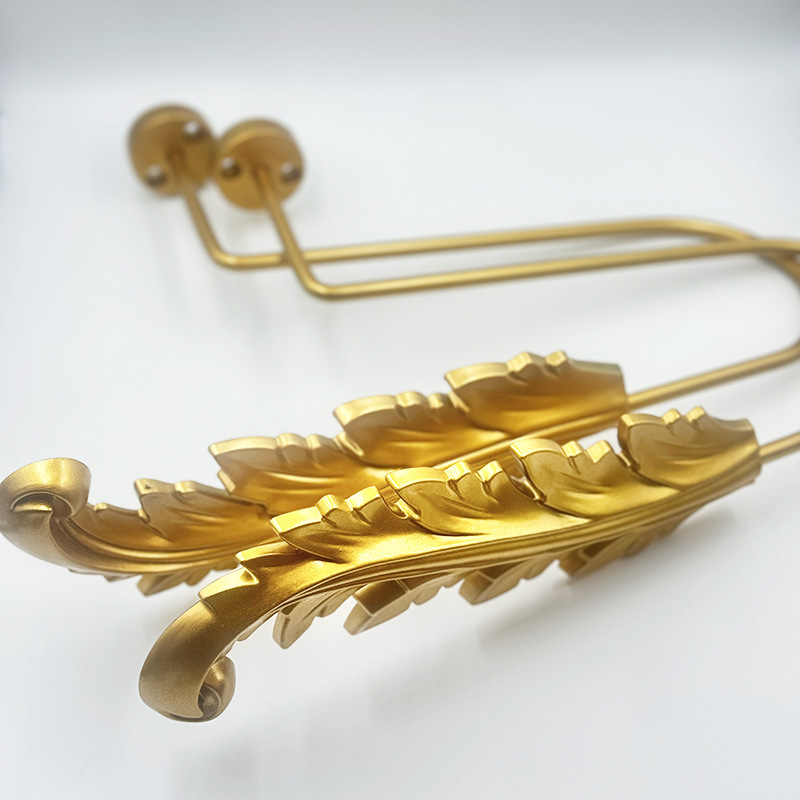 U-formas aizkaru knaģis, dzelzs un plastmasas materiāls, viegls grezns stils, zīmols Fange