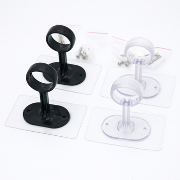 Скоба за завесен карниз без пробиване, пластмасова, единична закачалка, горно монтирана, натоварване над 30 кг, 2 бр.