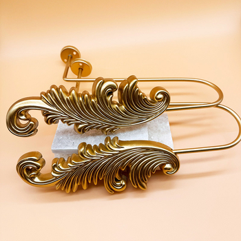 U formas dzelzs aizkaru āķis, mūsdienīgs minimālisma stils