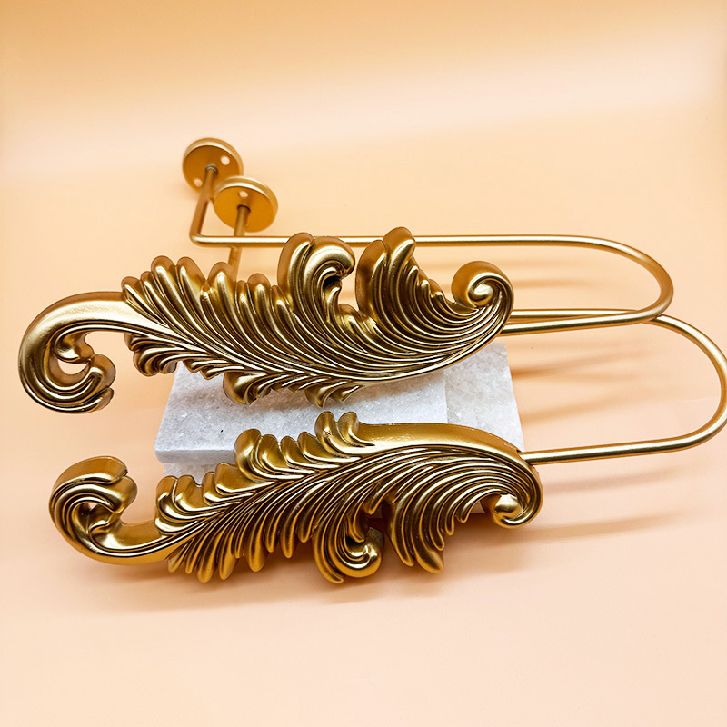 U formas dzelzs aizkaru āķis, mūsdienīgs minimālisma stils