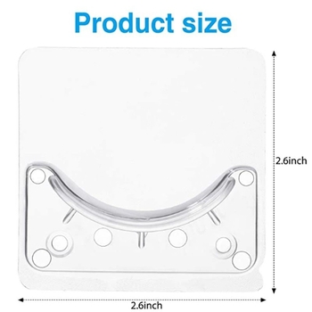 Кронштейн за завеса за душ, стенен монтаж с лепило, без пробиване, ABS, модерен стил, товар 1–3 кг