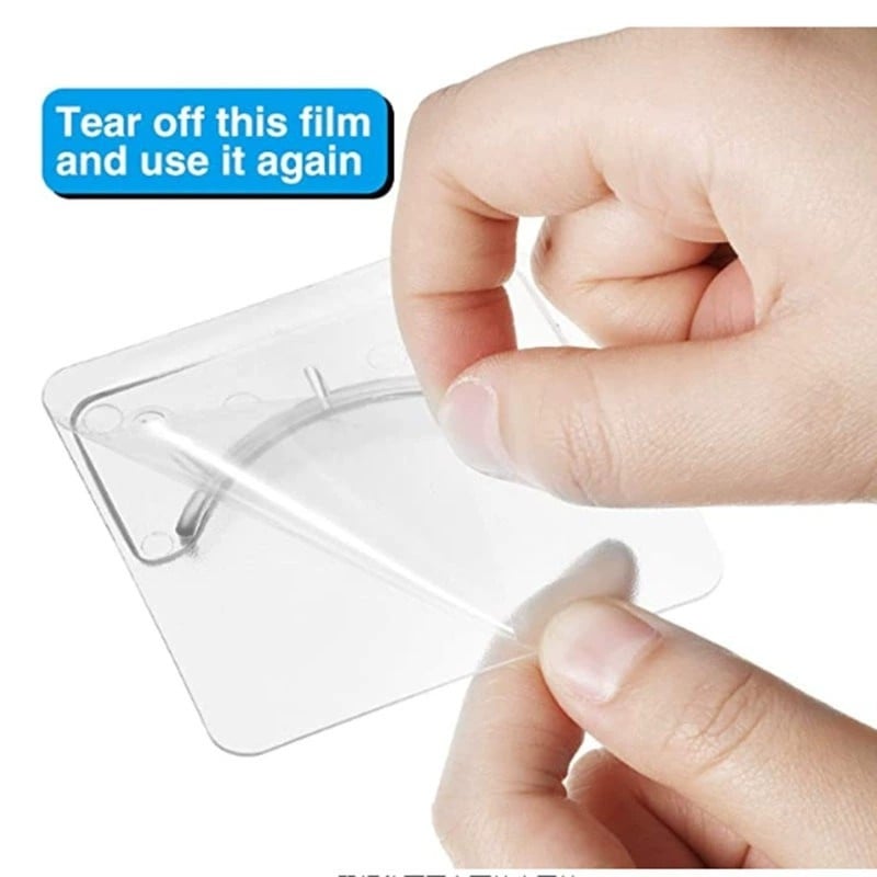 Кронштейн за завеса за душ, стенен монтаж с лепило, без пробиване, ABS, модерен стил, товар 1–3 кг