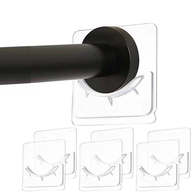 Кронштейн за завеса за душ, стенен монтаж с лепило, без пробиване, ABS, модерен стил, товар 1–3 кг