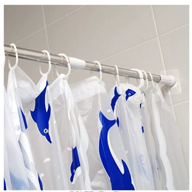 Кронштейн за завеса за душ, стенен монтаж с лепило, без пробиване, ABS, модерен стил, товар 1–3 кг