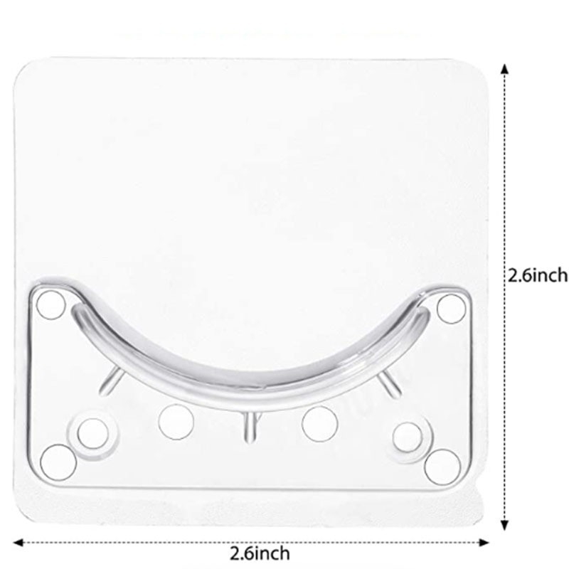 Кронштейн за завеса за душ, стенен монтаж с лепило, без пробиване, ABS, модерен стил, товар 1–3 кг