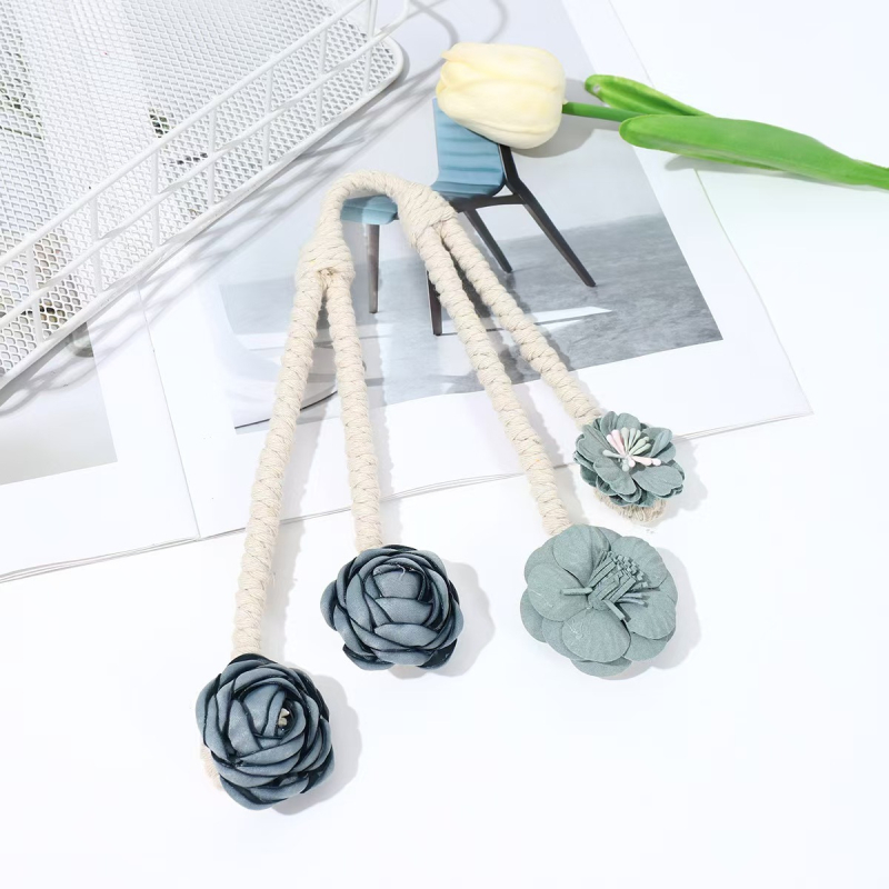 Trake za zavjese s cvjetnim motivom, pamuk i lan, moderni minimalistički stil, kategorija: trake za zavjese, prilagodljivo