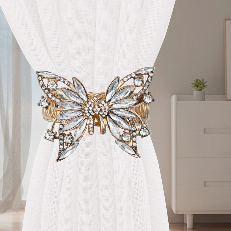 Liblika motiiviga kardinate aksessuaarid, rihm ja vedru-klamber – raua sulam ja akrüül