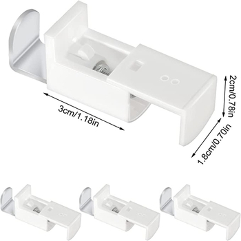 20 mm-es plisált függöny L-típus szerelési kód kiegészítői, anyag POM, kompatibil minden plisált függönyhöz, márka Hai Yiming