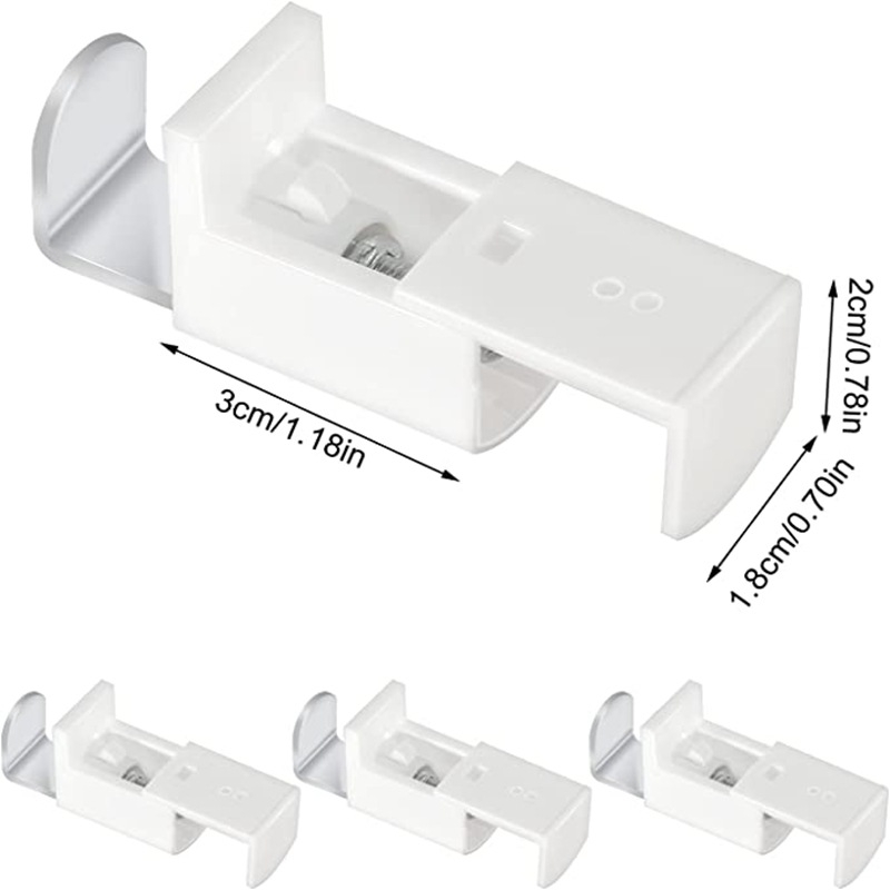 20 mm-es plisált függöny L-típus szerelési kód kiegészítői, anyag POM, kompatibil minden plisált függönyhöz, márka Hai Yiming