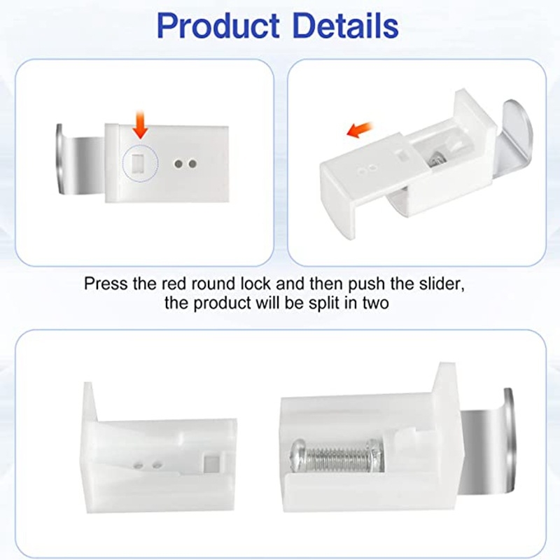 20 mm-es plisált függöny L-típus szerelési kód kiegészítői, anyag POM, kompatibil minden plisált függönyhöz, márka Hai Yiming