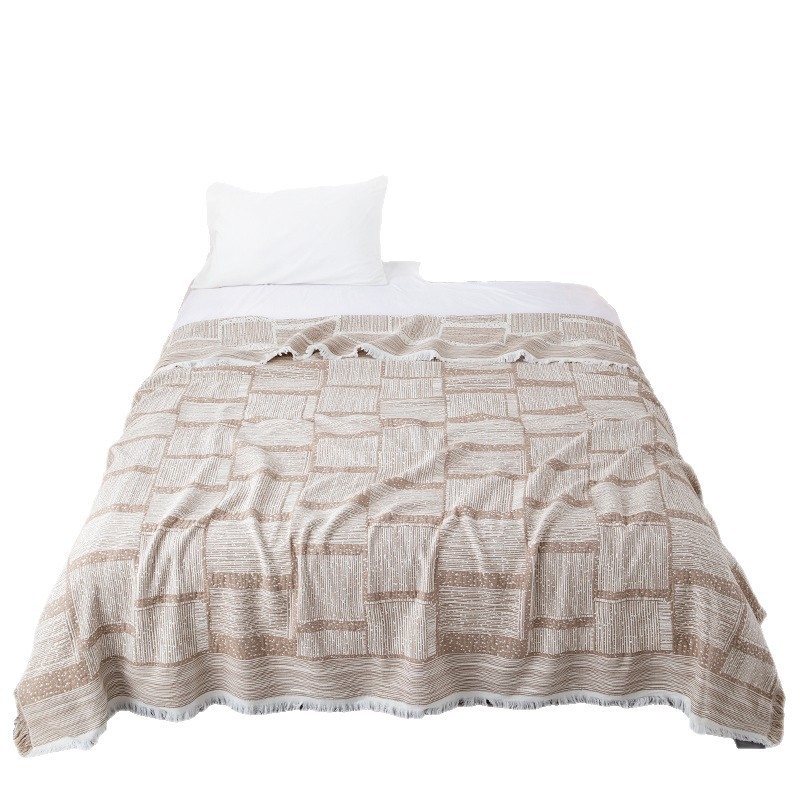 Βαμβακερή κουβέρτα πετσετών με γεωμετρικό μοτίβο, 100% βαμβάκι, βαφή με αντίδραση, βάρος 1.1-1.5 kg, για καλοκαίρι