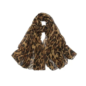 Šal od voile s leopard printom za žene, street style, proizvedeno u Jinhua