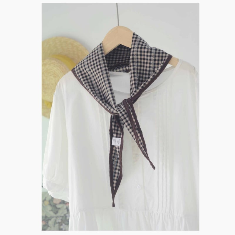 Pamukasti trokutasti šal za vrat/ glavu, japanski stil vintage, warp-pletena tkanina, porijeklo Jinhua, proljeće/jesen, gradski stil
