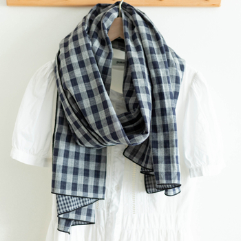 Φουλάρι καρό από βαμβάκι - (Διπλής όψεως, απλό ύφανση, 100% βαμβάκι, για όλες τις εποχές, προστασία από τον ήλιο)